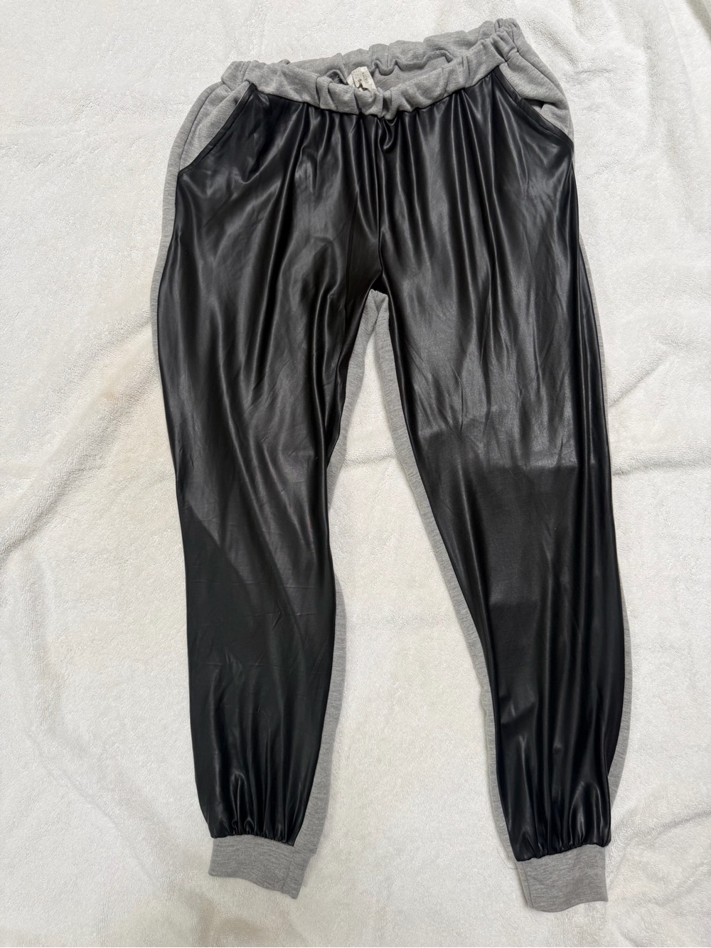 High-Rise Black Faux Leather Leggings
